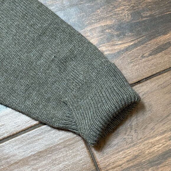 H&M Women's Mock Neck Sweater Size M Gray Green Wool Blend Pullover Knit NWT - Picture 7 of 8